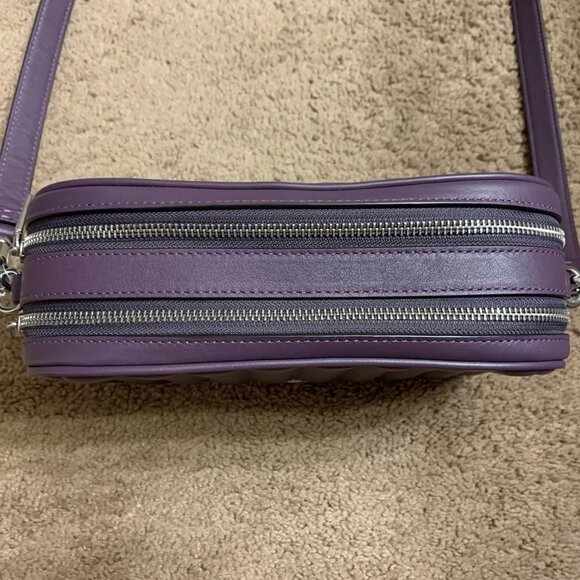 NWT Coach Puffy Linear Quilted Jes Crossbody Bag (Amethyst) - Picture 7 of 12